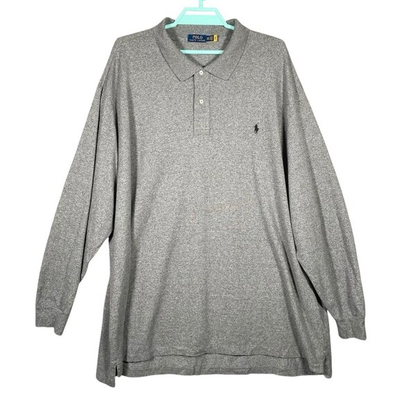 Polo Ralph Lauren Mesh Long Sleeve Polo Shirt 5XB Mens Big & Tall Classic Preppy - Picture 1 of 12